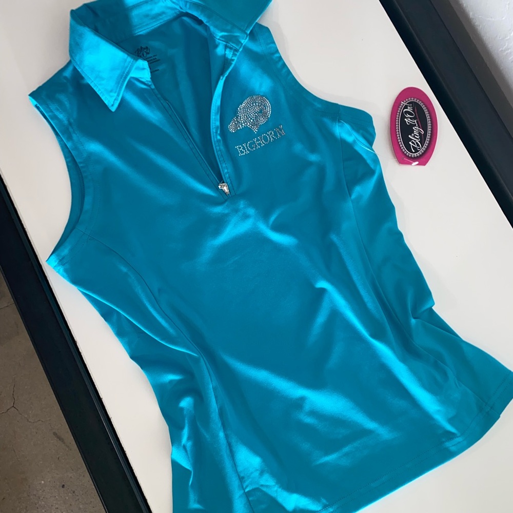 BLING IT ON! Turquoise Ladies Golf Top - NWT